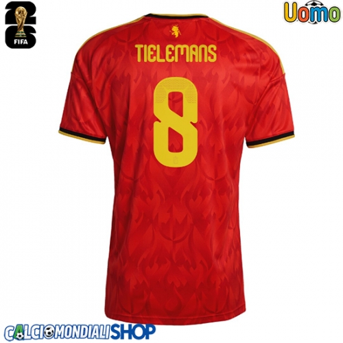 Maglie da calcio Belgio Youri Tielemans #8 Prima Maglia Mondiali 2026  Manica Corta